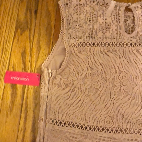 Xhilaration light pink lace 2pc skirt and shirt - Picture 4 of 8